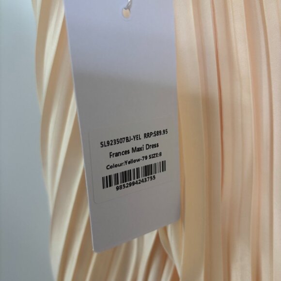 NWT Billy J Frances Maxi Dress Yellow Size 8 - Picture 9 of 9